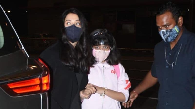 Aishwarya Rai Bachchan with husband Abhishek Bachchan and daughter Aaradhya fly to Paris and Dubai