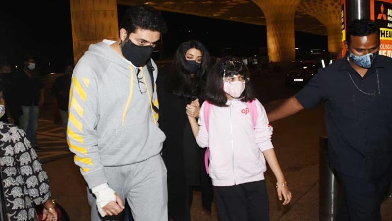 Aishwarya Rai Bachchan with husband Abhishek Bachchan and daughter Aaradhya fly to Paris and Dubai