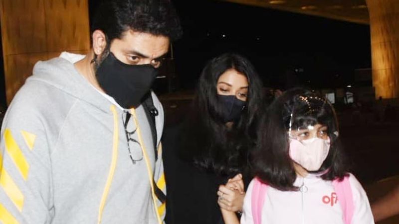 Aishwarya Rai Bachchan with husband Abhishek Bachchan and daughter Aaradhya fly to Paris and Dubai