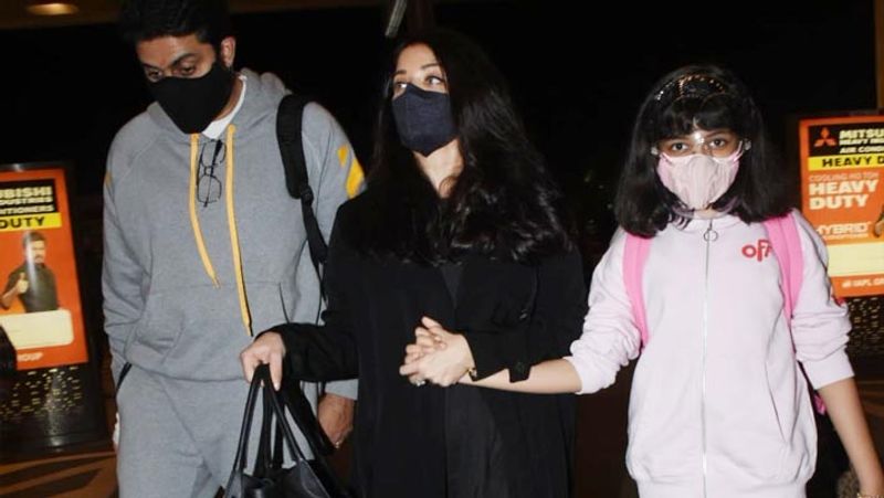 Aishwarya Rai Bachchan with husband Abhishek Bachchan and daughter Aaradhya fly to Paris and Dubai