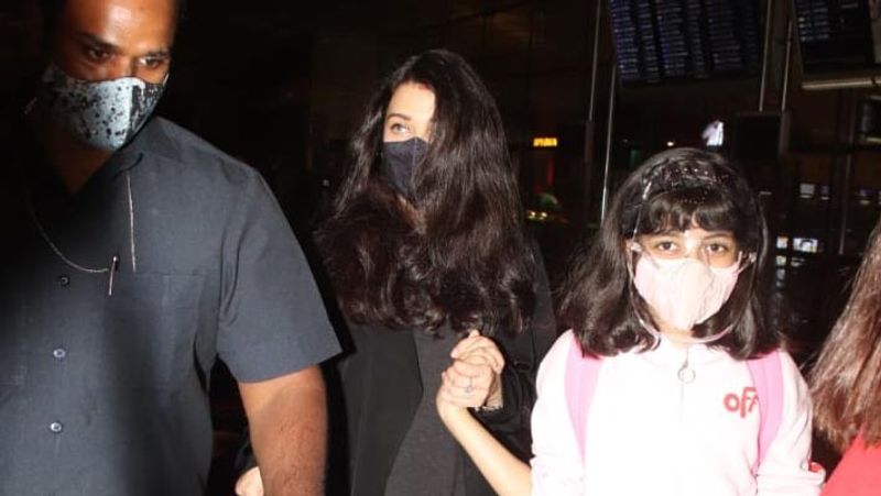 Aishwarya Rai Bachchan with husband Abhishek Bachchan and daughter Aaradhya fly to Paris and Dubai