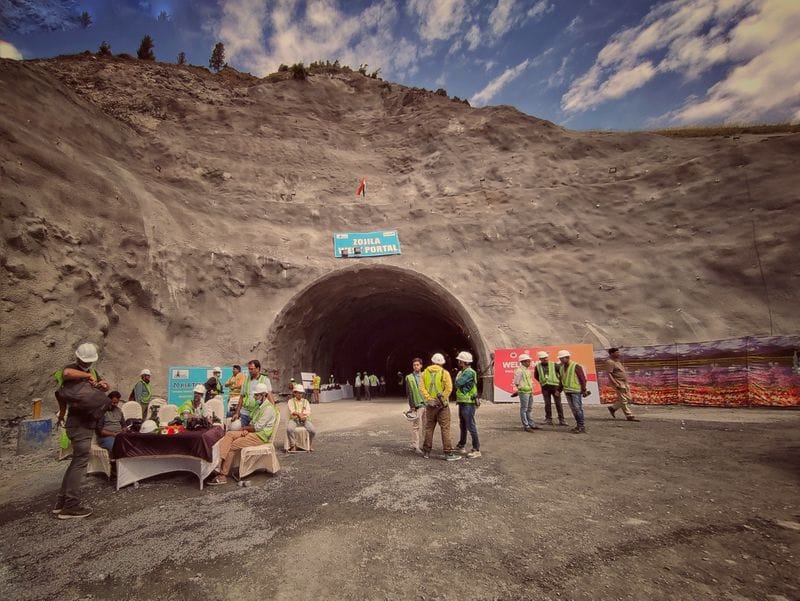Ladakh Srinagar Zojila tunnel eleven thousand feet above sea level