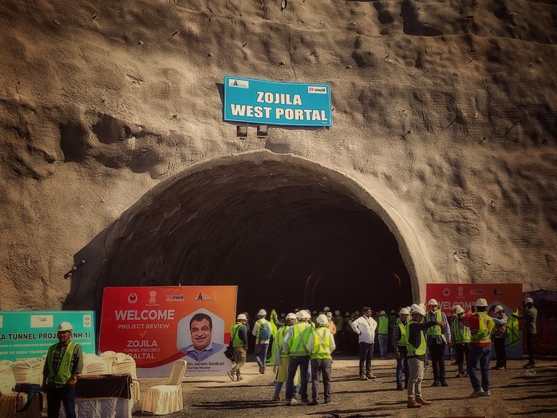 Ladakh Srinagar Zojila tunnel eleven thousand feet above sea level