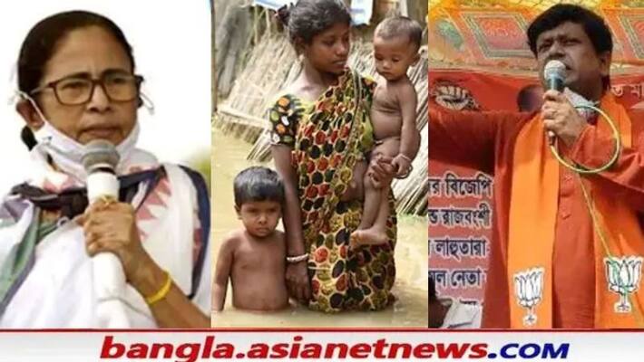 BJP Leader Sukanta Majumdar and Raju Banerjee attacks Mamata Banerjee due to WB Flood situation on Gandhi Jayanti RTB BJP Leader Sukanta Majumdar and Raju Banerjee attacks Mamata Banerjee due to WB Flood situation on Gandhi Jayanti RTB