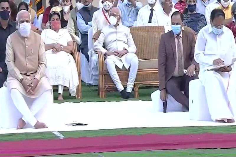 PM Narendra Modi at Gandhi Smriti in New Delhi on the occasion of Gandhi Jayanti