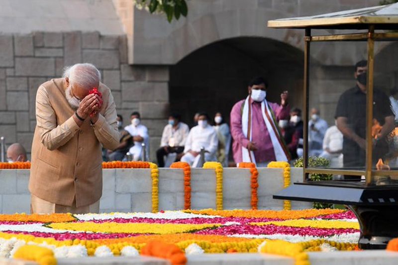 PM Narendra Modi at Gandhi Smriti in New Delhi on the occasion of Gandhi Jayanti