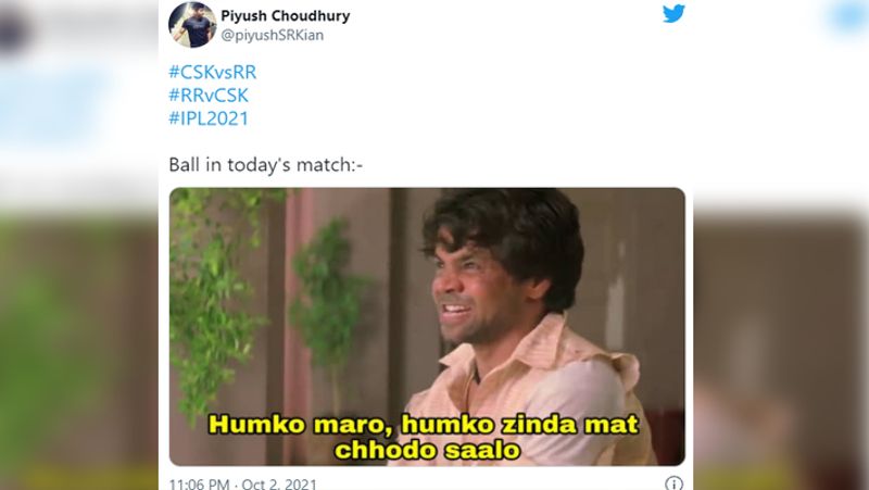 IPL 2021, RR vs CSK : Social media reaction on Rajasthan Royals and Chennai Super Kings match