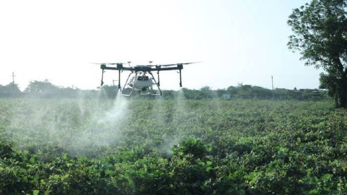 India becomes first country to spray Nano Urea through Drone India becomes first country to spray Nano Urea through Drone