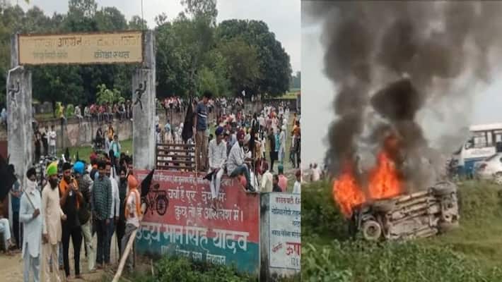 two farmers allegedly killed and eight injured as central ministers pilot vehicle run over protestors in Lakhimpur Kheri two farmers allegedly killed and eight injured as central ministers pilot vehicle run over protestors in Lakhimpur Kheri