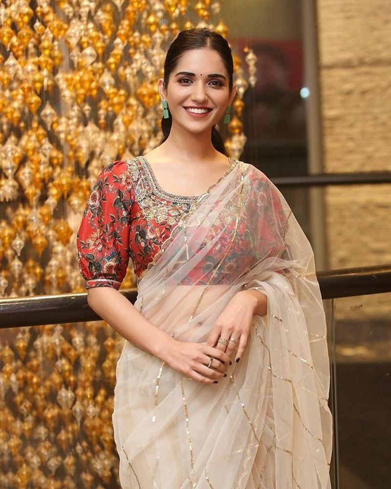 Ruhani Sharma transparent saree photos viral