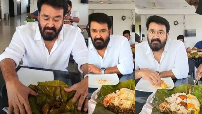 mohanlal having a pothichoru mohanlal having a pothichoru