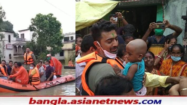 Actor Deb responded by inspecting the flood in Ghatal RTB Actor Deb responded by inspecting the flood in Ghatal RTB
