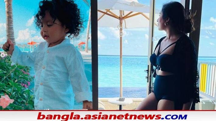 Subhashree Ganguly dancing with yuvaan in bikini Raj chakraborty shares a dance video from maldives BRD Subhashree Ganguly dancing with yuvaan in bikini Raj chakraborty shares a dance video from maldives BRD