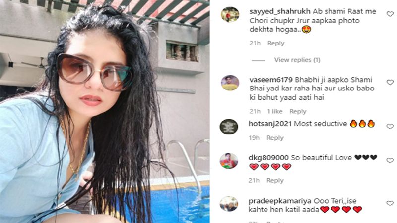 IPL 2021 - Hasin Jahan was seen enjoying in the pool, hottest photos of Mohammad Shami's wife ALB