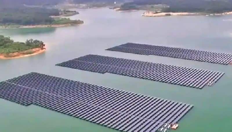 Madhya pradesh world largest floating solar plant being built on Narmada river in Khandwa