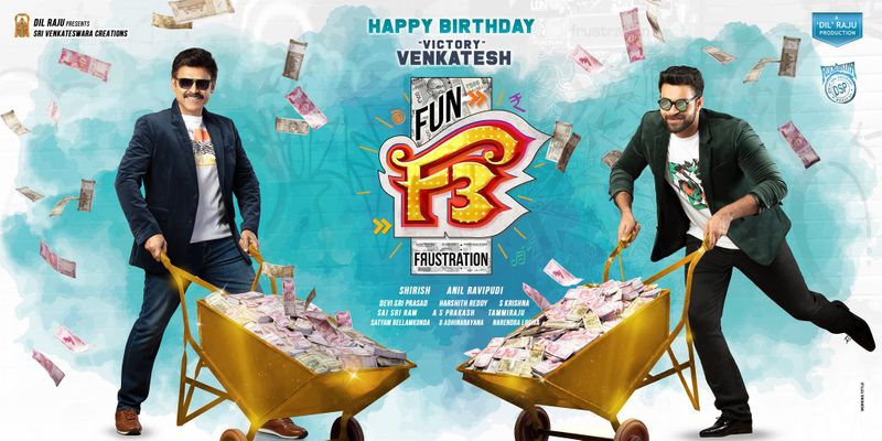 Allu Arjun Visits Venkatesh, Varun tej's F3 movie sets