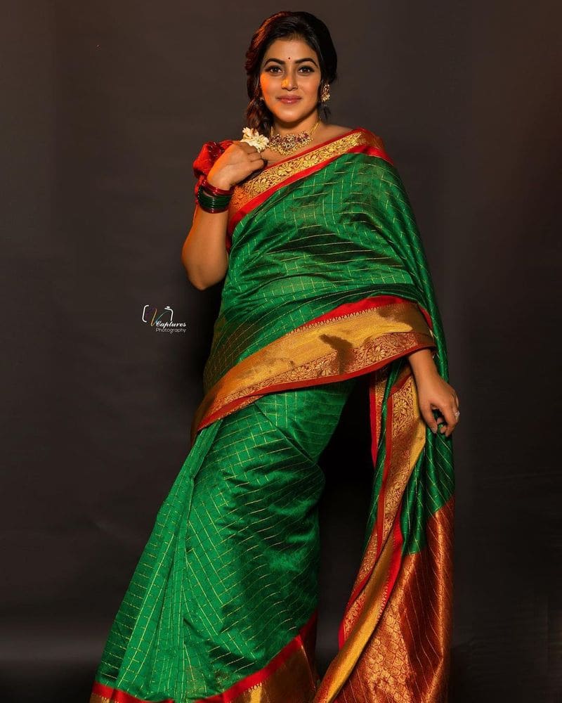 heroin poorna turns traditional she looks different in traditional attire