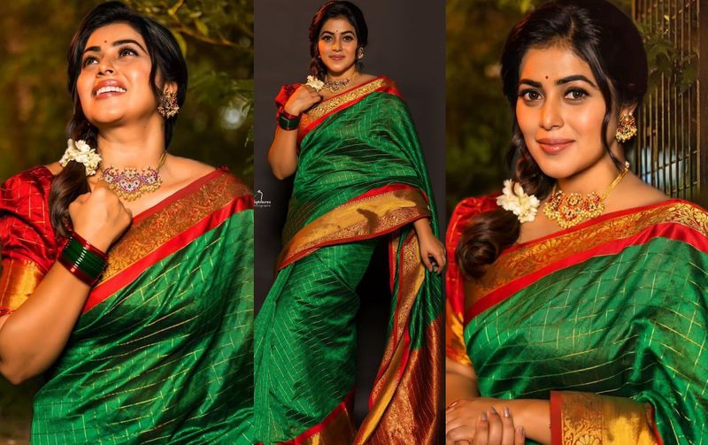 heroin poorna turns traditional she looks different in traditional attire