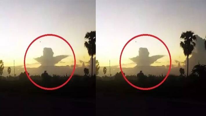 shivalingam shape clouds in the sky at suryapet district shivalingam shape clouds in the sky at suryapet district