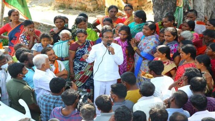 huzurabad bypll... eatala rajender election campaign at kamalapur huzurabad bypll... eatala rajender election campaign at kamalapur