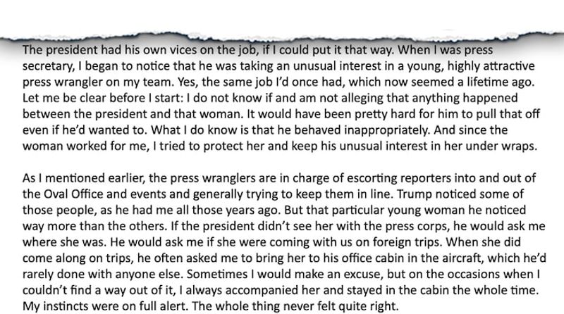 White house former press secretary Stephanie Grisham on Trumps secrets