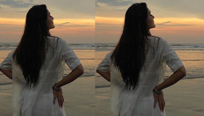 payal rajput wear transparent shirt shared hottest pose in goa beach