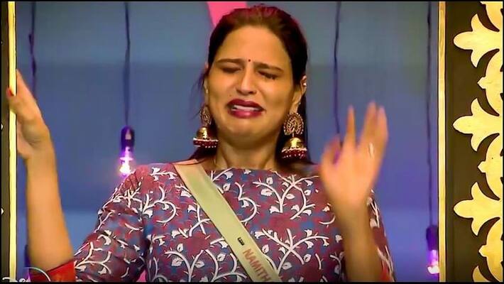 biggboss seasson 5 contestant namitha marimuthu crying story biggboss seasson 5 contestant namitha marimuthu crying story