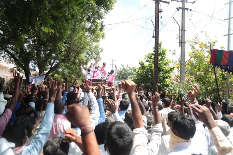 minister harish rao campaign at huzurabad bypoll