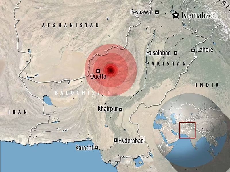 arthquake in Pakistan 20 killed 200 injured