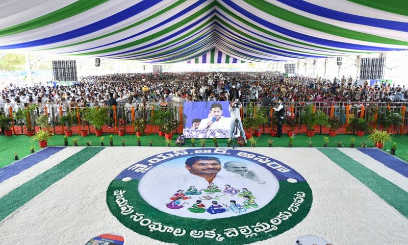 YS Jagan launches ysr asar scheme at ongole