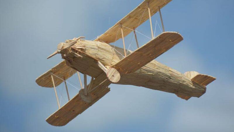 Foundation Day of IAF, Odisha based man has made a replica Westland Wapit 'aircraft using 1360 matchsticks
