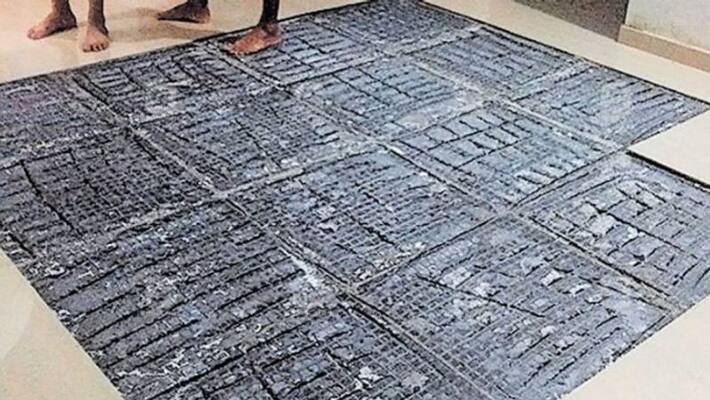 The tiles on the ground inside the Kozhikode house exploded with a loud noise The tiles on the ground inside the Kozhikode house exploded with a loud noise