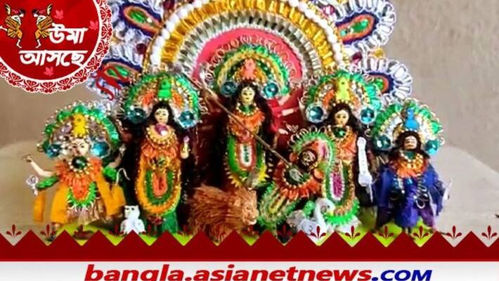 Bankura artist Arpita Sarkar surprised everyone by making a 3 cm Durga idol RTB Bankura artist Arpita Sarkar surprised everyone by making a 3 cm Durga idol RTB