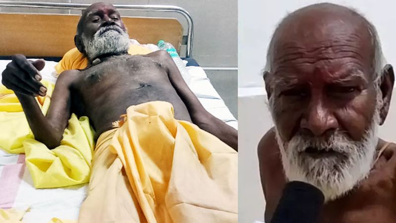 Morena 100 year old Ram Singh Pappad Baba going to take Samadhi police took him out of pit and admitted to hospital
