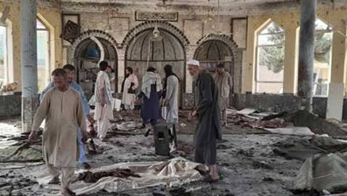 bomb blast at afghanistan mosque - 32 people killed bomb blast at afghanistan mosque - 32 people killed