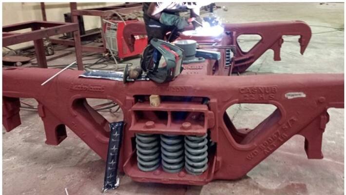 Train bogies constructed by auto castle will export Train bogies constructed by auto castle will export