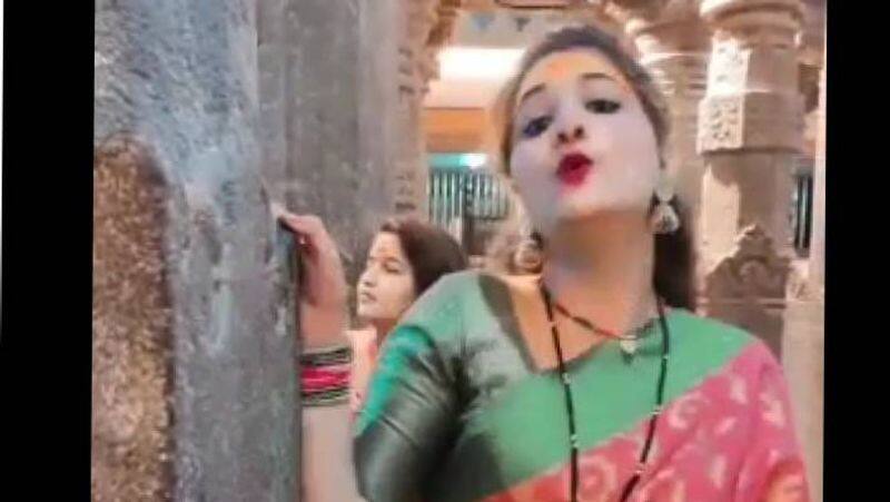 Madhya prades police files case against girl who dance inside the temple
