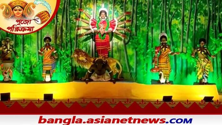 The Durga pujo mandap of Bankura district has been decorated with various themes RTB The Durga pujo mandap of Bankura district has been decorated with various themes RTB