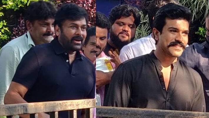 maa elections chiranjeevi charan cast their votes maa elections chiranjeevi charan cast their votes