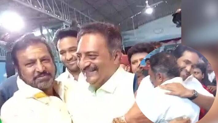 maa elections prakash raj meets mohan babu maa elections prakash raj meets mohan babu