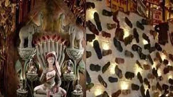 West bengal,shoes-slippers have been used in durga puja pandal, suvendu-adhikari furious over decorating West bengal,shoes-slippers have been used in durga puja pandal, suvendu-adhikari furious over decorating