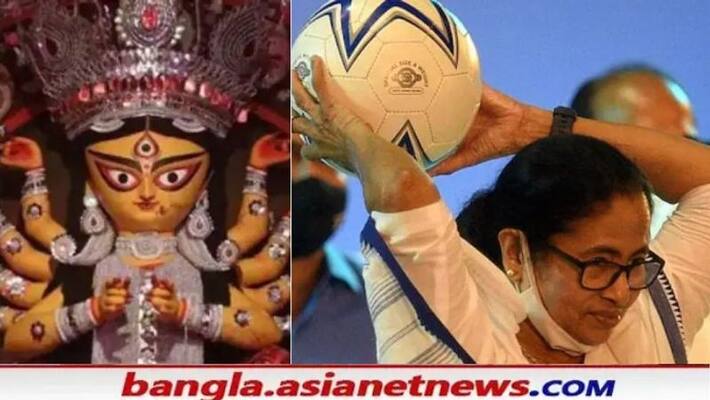 Mamata Banerjees Khela Hobe slogan as a theme in Bhabanipur Durga Puja Pandal RTB Mamata Banerjees Khela Hobe slogan as a theme in Bhabanipur Durga Puja Pandal RTB