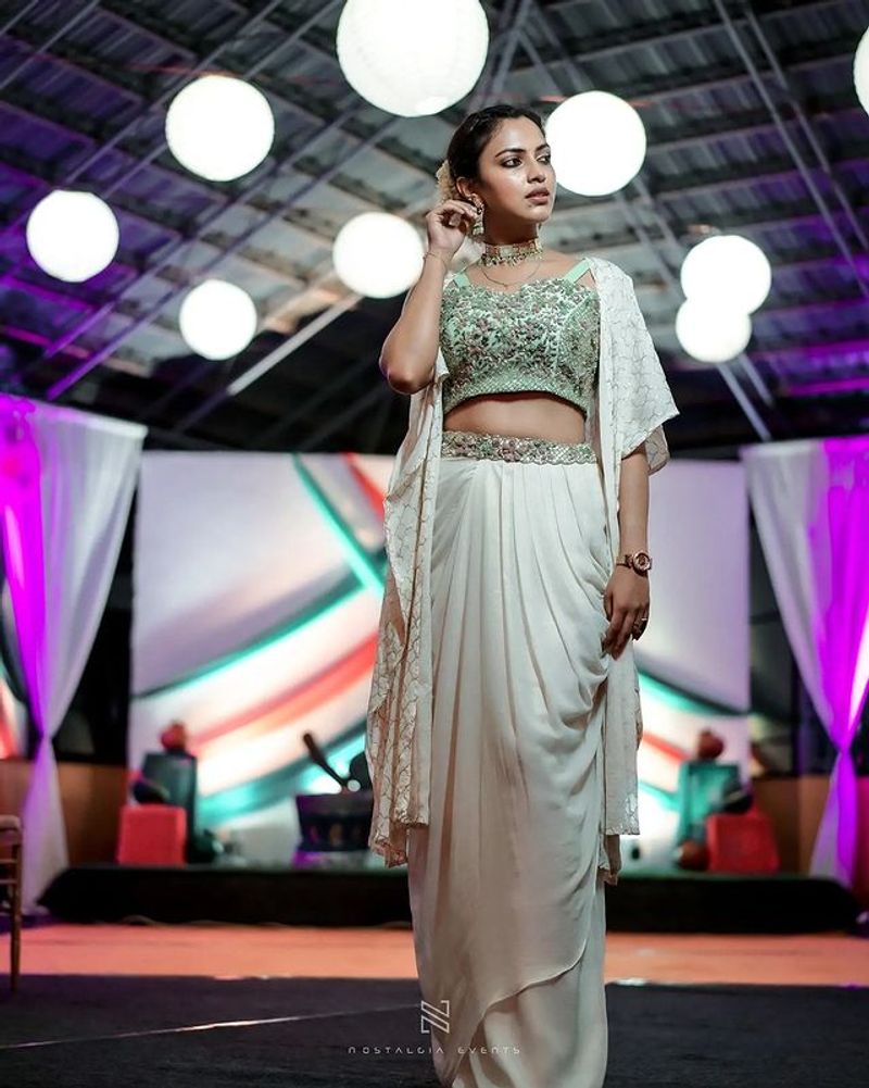 Actress amalapaul black color transparent saree stunning photos gone viral