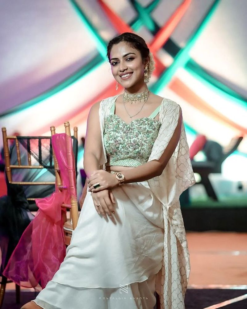 Actress amalapaul black color transparent saree stunning photos gone viral