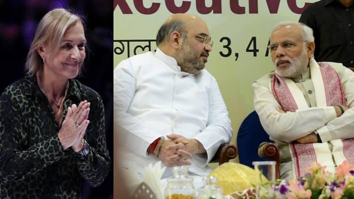 Amit Shahs praise for pm Modi evaluated as joke by tennis star Martina Navratilova Amit Shahs praise for pm Modi evaluated as joke by tennis star Martina Navratilova