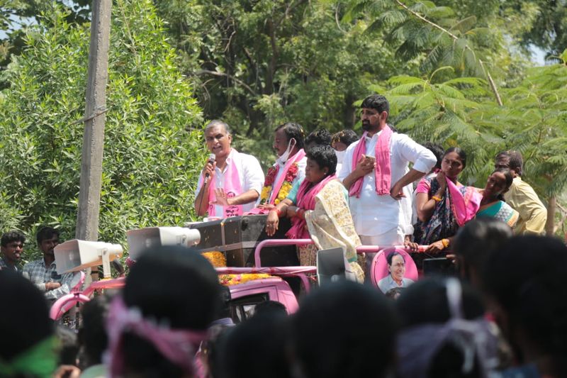 ministrer harish rao election campaign in huzurabad bypoll