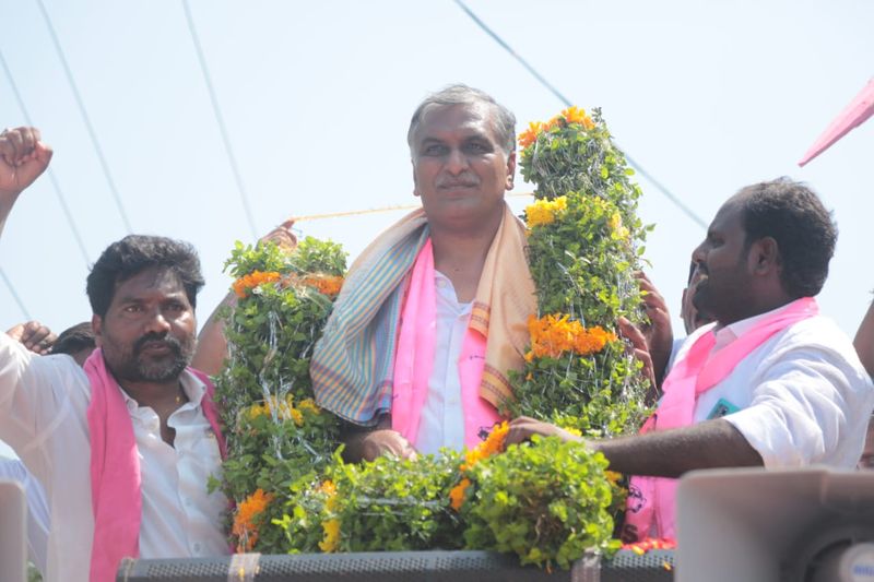 ministrer harish rao election campaign in huzurabad bypoll