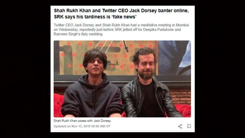 Fake News Did Twitter CEO meet Shahrukh after Aryan Khan arrest