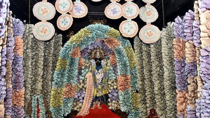 vasavi matha temple decorated with crores of currency and gold, silver in nellore vasavi matha temple decorated with crores of currency and gold, silver in nellore