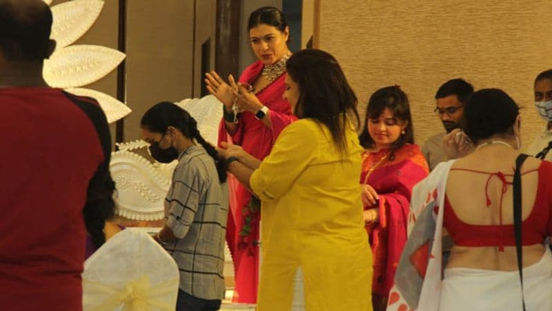 kajol spotted at durga puja without makeup, ayan mukherjee and these celebs were also seen
